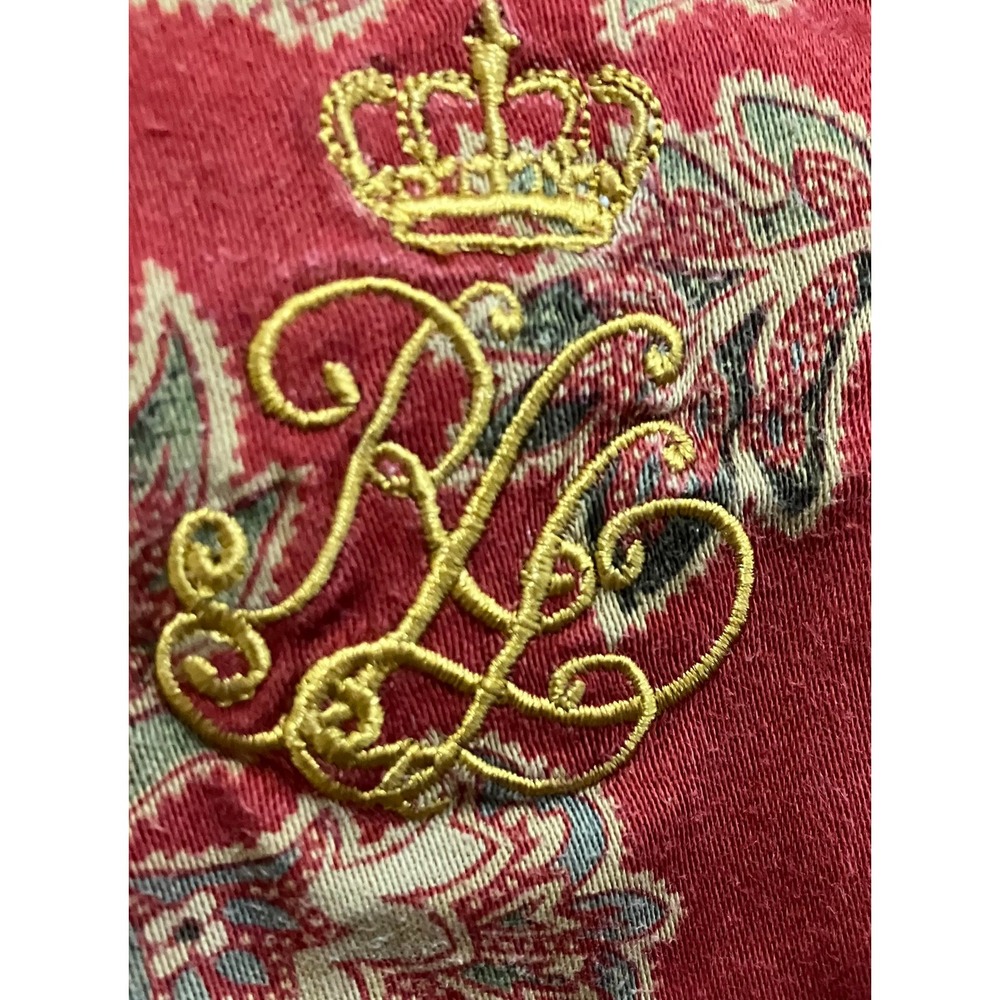 Lauren Ralph Lauren Pajama Set 1X (14W/16W) Red Paisley Cotton 2pc Loungewear - Picture 5 of 8
